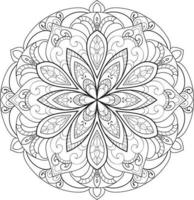 mandala de flores circulares em branco vetor grátis