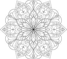 mandala de flores circulares em branco vetor grátis