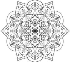 mandala de flores circulares em branco vetor grátis