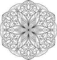 mandala de flores circulares em branco vetor grátis