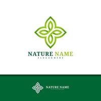 vetor de design de logotipo de natureza, ilustração de modelo de conceitos de logotipo de folha criativa.