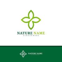 vetor de design de logotipo de natureza, ilustração de modelo de conceitos de logotipo de folha criativa.