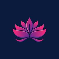 logotipo de flor de lótus de beleza logotipo de spa vetor símbolo de ioga e terapia