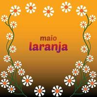 design de fundo laranja maio laranja vetor