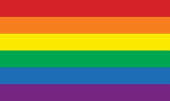 bandeira do orgulho lgbt, fundo da bandeira do arco-íris. movimento multicolorido da bandeira da paz. símbolo de cores originais. ícone de listras horizontais. maquete de sinal de design gráfico. vetor