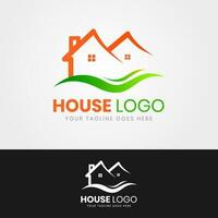 ilustração vetorial gráfico do logotipo da casa - conceito de construção de imóveis. perfeito para contratante, vender, alugar e comprar casa, agente, etc vetor