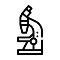 sinal de ilustração vetorial de ícone de linha de ferramenta de microscópio vetor
