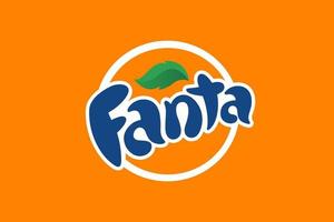 fanta. logotipo de marca de bebida popular. vinnytsia, ucrânia - 16 de maio de 202 vetor