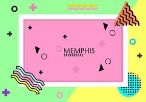 modelo de design de capa com fundo de tema memphis rosa vetor