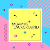 design de capa de verão estilo memphis em rosa e azul. design para banner, pôster, site vetor