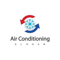 logotipo de ar condicionado, conceito de logotipo hvac vetor