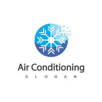 logotipo de ar condicionado, conceito de logotipo hvac vetor