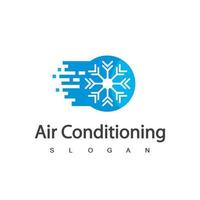 logotipo de ar condicionado, conceito de logotipo hvac vetor