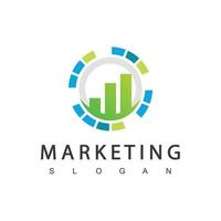 modelo de design de logotipo de marketing digital vetor