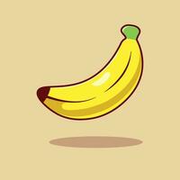 ilustração de ícone dos desenhos animados de fruta banana fresca. conceito exclusivo de frutas vetor