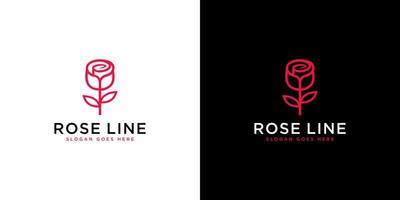 design de vetor de logotipo de flor rosa