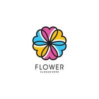 vetor de modelo de design de logotipo de natureza flor