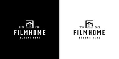 design de vetor de logotipo em casa de filme