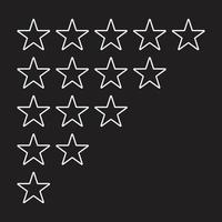 ícone de arte de linha de classificação de consumidor de vetor branco eps10 em estilo moderno moderno plano simples isolado em fundo preto