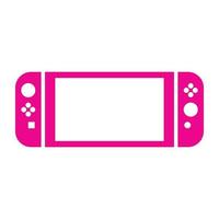 eps10 dispositivo portátil de videogame de vetor rosa cheio de ícone em estilo moderno moderno plano simples isolado no fundo branco
