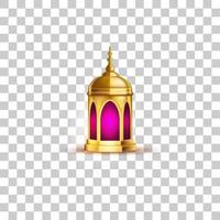 projeto de lanterna vintage de ouro de fundo vector islâmico, lua crescente dourada. cartões de saudação árabe ramadan kareem, banners, cartazes. dia santo islâmico tradicional