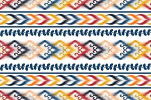 design de padrão sem emenda étnico ikat. tribal boho turquia étnico nativo bordado tradicional de fundo vector. tecido asteca tapete mandala ornamentos têxteis decorações papel de parede vetor