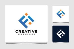 inspiração de design de modelo de logotipo de geometria carta fi vetor