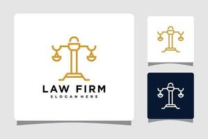inspiração de design de modelo de logotipo de justiça de escritório de advocacia vetor