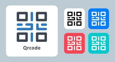 ícone de código qr - ilustração vetorial. qr, código qr, digitalizar, código, pagamento, compras, código de barras, scanner, linha, contorno, plano, ícones. vetor