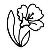 um ícone de design de doodle de plantas vetor