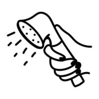 download de um ícone de doodle de chuveiro vetor