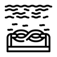 ilustração em vetor ícone de linha de usina de energia das marés subaquática de energia elétrica
