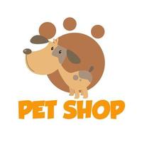 logotipo fofo para sua loja de animais vetor