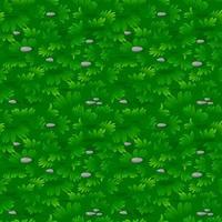 padrão de grama verde texturizado sem costura com pedras. repetindo o fundo do gramado ou prado. vetor