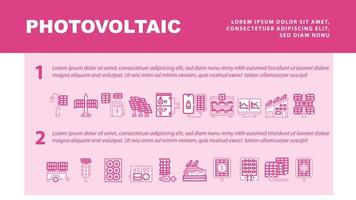 vetor de cabeçalho de pouso de energia fotovoltaica