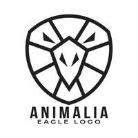 definir vetor de design de logotipo de águia monoline