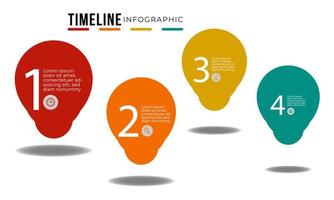 vetor de design plano de coleção de passos infográfico