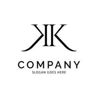 letra inicial kk ícone vetor logotipo modelo ilustração design
