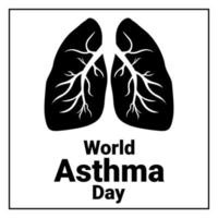 dia mundial da asma. vetor