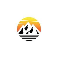 emblema de design de vetor de logotipo de montanha