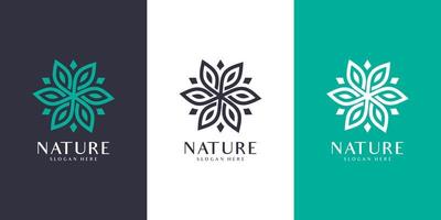 vetor premium do logotipo da flor da natureza