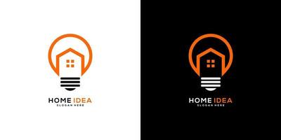 design de vetor de logotipo de ideia para casa