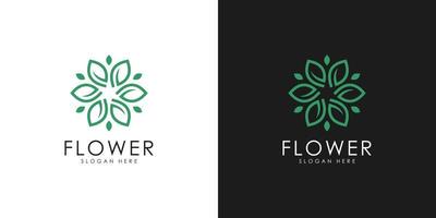 design de vetor de ícone de logotipo de flor elegante abstrato