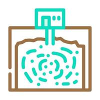 ilustração em vetor ícone de cor de biogás de armazenamento subterrâneo de bactérias