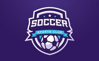 modelo de logotipo de clube de futebol para equipe esportiva e torneio vetor