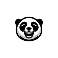 design de logotipo de vetor de panda de cabeça