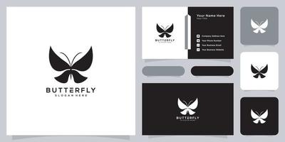 vetor de design de logotipo animal borboleta