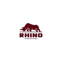 símbolo de ilustração de silhueta de rinoceronte para logotipo vetor