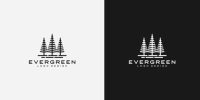 design de vetor de logotipo evergreen