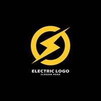 elemento de design de logotipo de vetor de energia elétrica